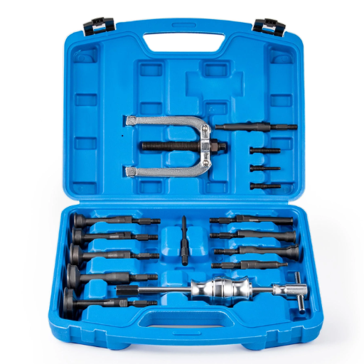 What's included in a typical 24-pc wheel bearing puller tool set